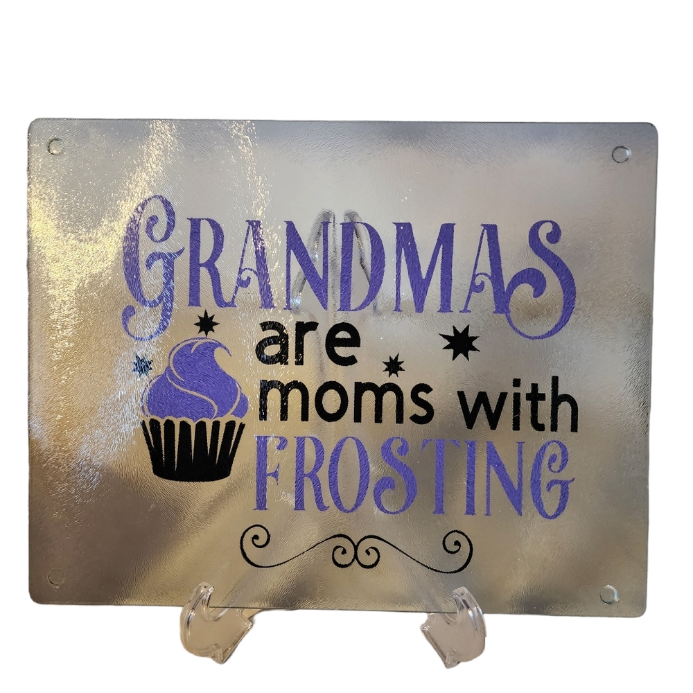 Tempered Glass Cutting Board Grandmas Are Moms With Frosting